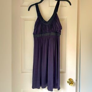 BCBGMaxAzria Navy and Gold Dress - Size 2